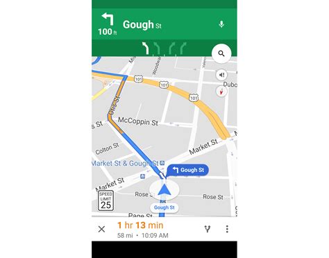 google maps speed display.